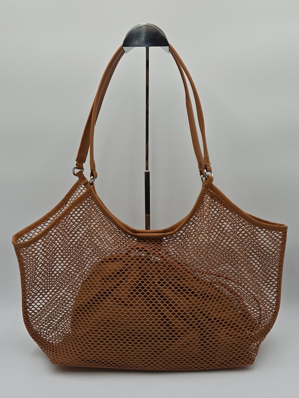 Brown NET HOBO BAG - Picture 4 of 12